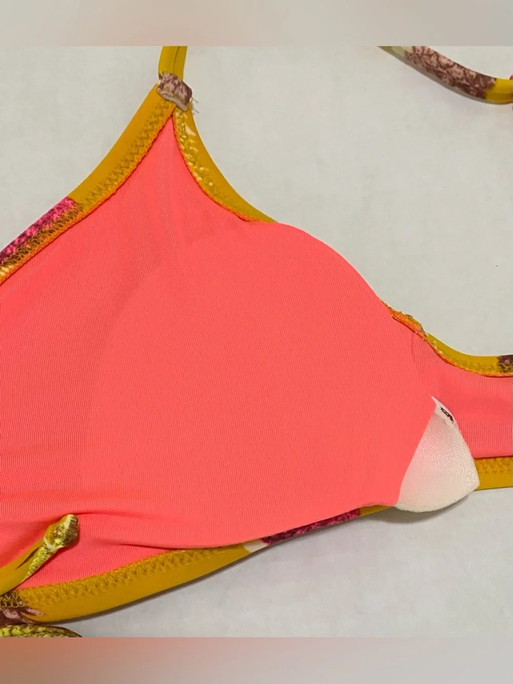 Aerie Womens S Yellow Pineapple Bikini Top Boho Y2K Beach Preppy Swimwear